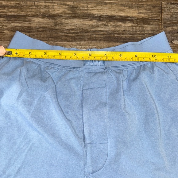 SKIMS Loose Boxer Shorts Blue XXS Cotton Lounge Sleep Shorts Women - Picture 7 of 9